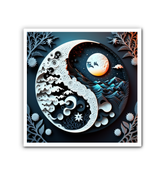 Harmonious blend of Earth and Sky on canvas artwork.